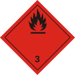 ADR class 3 label, flammable liquids