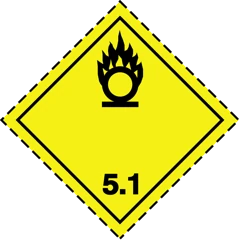 ADR class 5.1 label, oxidising substances