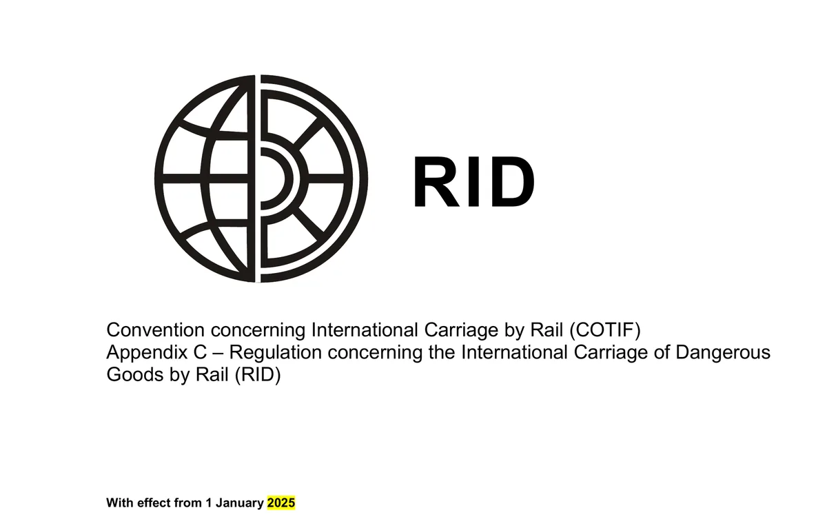 The cover of RID 2025 published by OTIF